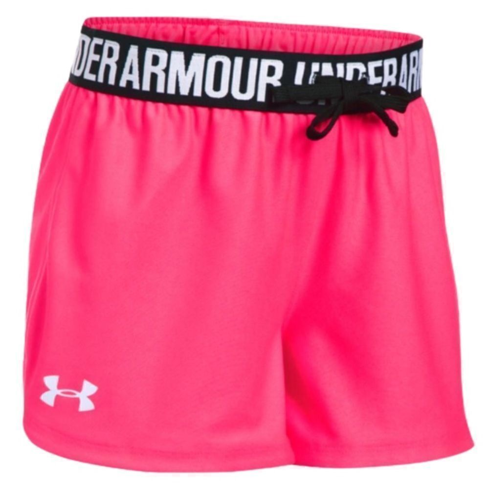 Girls Under Armour Pink Play Up Shorts Size YXL